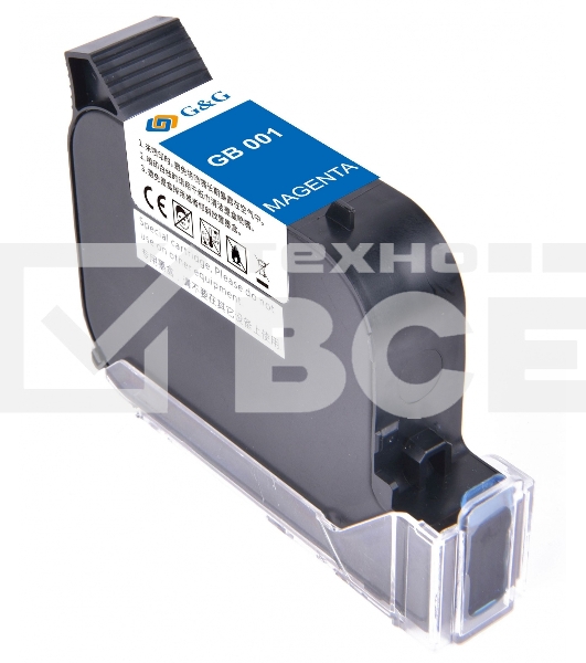 Картридж струйный G&G GB-001M пурпурный для G&G GG-HH1001