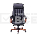 Кресло руководителя Бюрократ T-9922WALNUT/BLACK черный, кожа, крестовина дерево, фото9
