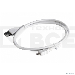 Кабель Gembird/Cablexpert CCP-mUSB2-AMBM-W-0.5M AM/microBM 5P, 0.5м, экран, белый, пакет, фото2