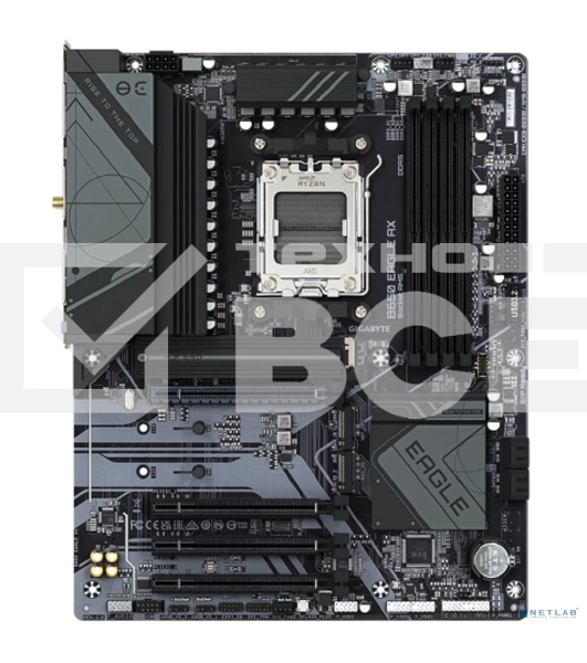 Материнская плата GIGABYTE B650 EAGLE AX, AM5, AMD B650, 4xDDR5, 4xSATA, 3xM.2, 1xPCI-E 4.0 x16, 3xPCI-E 3.0 x1, 1xHDMI, 1xDP, 1x 1Gb LAN, 2xUSB 3.2 Gen 2, 1xUSB 3.2 Gen 1, 6xUSB 2.0, 3x3.5 мм, 7.1, Standard-ATX