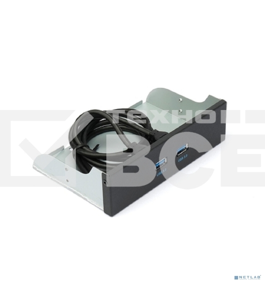 Планка USB 3.0 на переднюю панель 5.25' Gembird, FP5.25-USB3-2A, 2xUSB-A 3.0