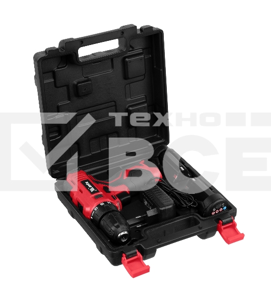 Дрель-шуруповерт MTX MCDL-12-02P, Аккумуляторная, 12В, 2 АКБ, Кейс