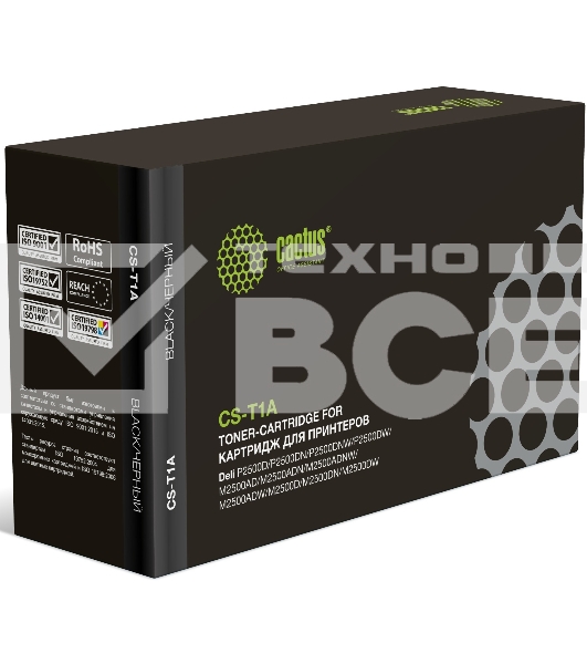 Картридж лазерный Cactus T1A CS-T1A черный (2000стр.) для Deli P2500D/P2500DN/P2500DNW/P2500DW/M2500AD/M2500ADN/M2500ADNW/M2500ADW/M2500D/M2500DN/M2500DW
