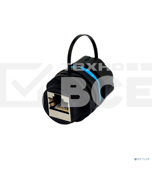 Индустриальный соединительный модуль, RJ-45(8P8C), FTP, CAT6, IP68 с защитным колпачком для кабеля