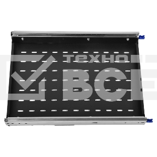 ЦМО Полка усиленная с телескопическими направляющими грузоподъемностью 150 кг глубина 620 мм черный