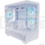 Корпус 1STPLAYER MIKU Mi5 ARGB White / mATX / 3x120mm ARGB fans / Mi5-WH-2FC7R-W-1FC7-W, фото4