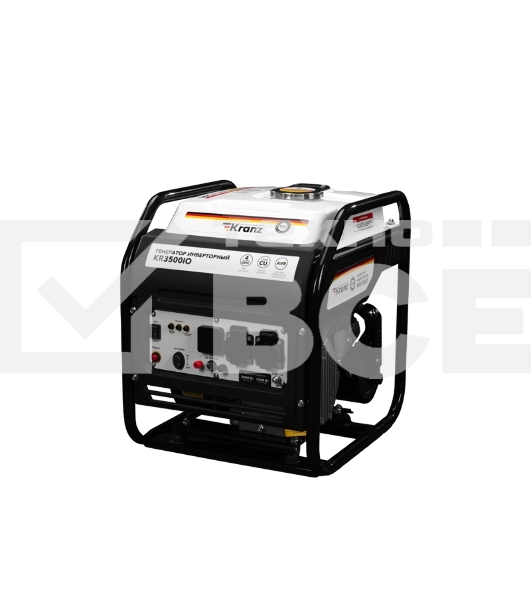 Электрогенератор бензиновый инверторный Kranz KR3500IO, 3.5 кВт, 96 дБ, 27 кг
