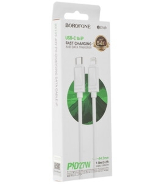 Кабель BOROFONE (6941991114915) BX109aa 3.0A 60W Type-C Type-C 1 m белый
