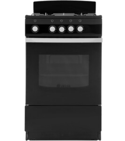 Плита газовая De Luxe 5040.38Г (Щ) черный, конфорок 4 шт, духовка 43 л, 50 см x 85 см x 50 см