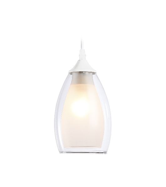 Светильник Ambrella light TR3534 WH/CL/FR белый/прозрачный/белый матовый E27 max 40W D120*800