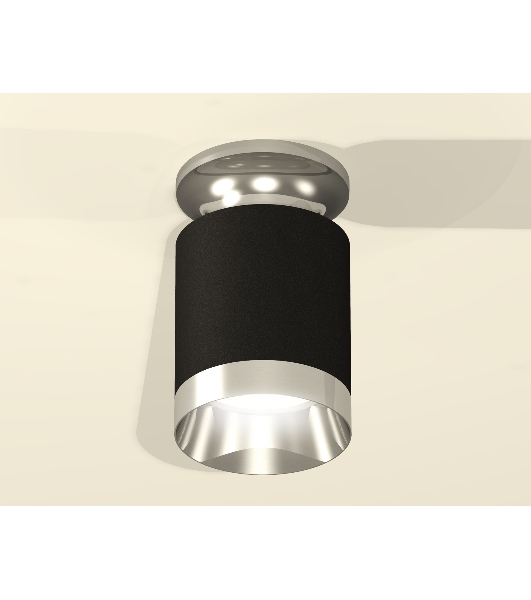 Светильник Ambrella Light XS6302121 SBK/PSL черный песок/серебро полированное MR16 GU5.3 (N6903, C6302, N6132)
