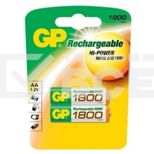 Аккумулятор GP 180AAHC AA NiMH 1800mAh (2шт)