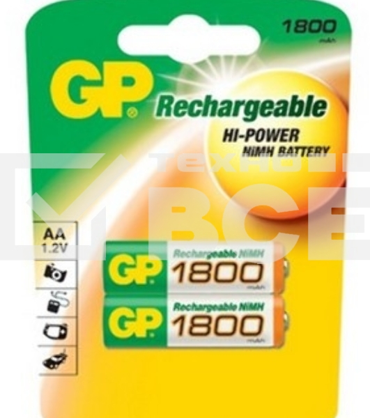 Аккумулятор GP 180AAHC AA NiMH 1800mAh (2шт)