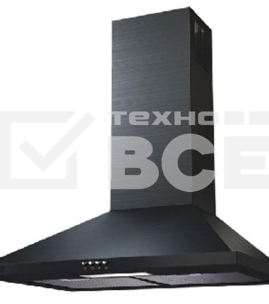 Вытяжка Krona BELLA 600 BLACK PUSH BUTTON черный