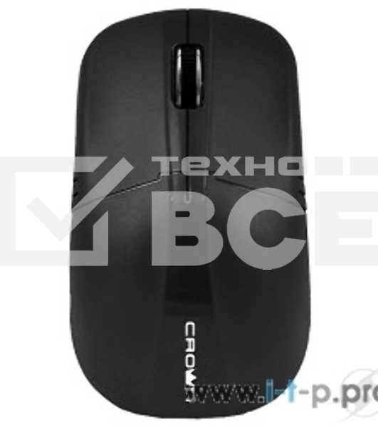 Мышь беспроводная Crown CMM-932W черный, 1000 dpi, радиоканал, USB, кнопки - 3