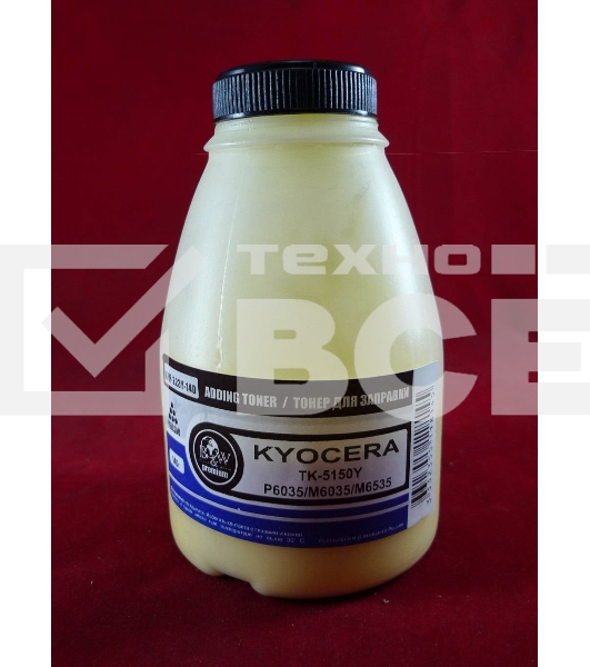 Тонер для Kyocera TK-5150Y, P6035/M6035/M6535 Yellow (фл. 140г) Black&White Premium
