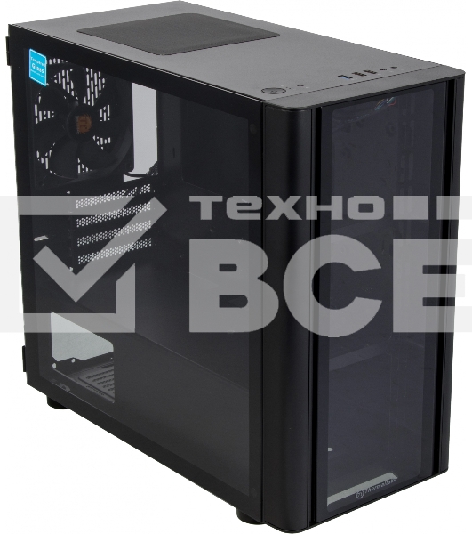 Компьютерный корпус Thermaltake V150 TG CA-1R1-00S1WN-00 Black/Win/SPCC/Tempered Glass*2/ 120mm Standard Fan*1