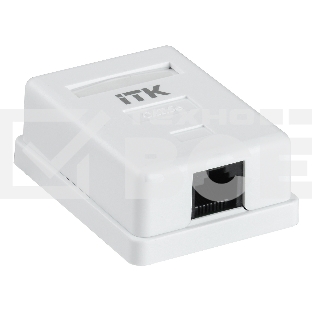 Настенная информационная розетка RJ45 8P8C, кат.5Е, UTP, 1-порт, белая 