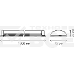 Светильник светодиодный Gauss IP40 1200x76x24мм 36W 3200lm 4000K WLF-2 сталь, фото 1