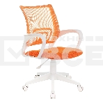 Кресло компьютерное Бюрократ CH-W695NLT TW-38-3 TW-96-1 оранжевый, сетка/ткань, крестовина пластик, пластик белый, фото4