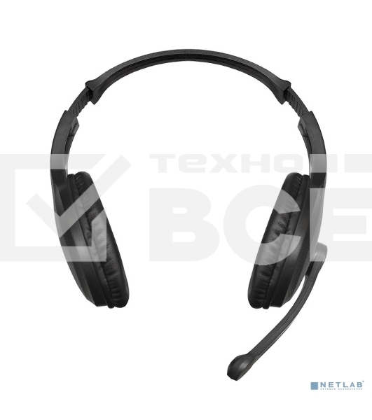 Стереогарнитура ExeGate EX289748RUS Office HS-102S (3,5мм Jack интерфейс, длина кабеля 1,5м)