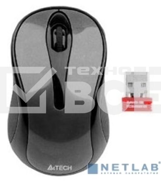 Мышь беспроводная A4Tech G3-200N черный, 1200 dpi, радиоканал, USB, кнопки - 3