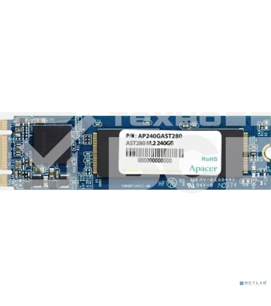 Накопитель SSD Apacer AST280, 240Gb, M.2 2280, SATA III, R/W 520/495