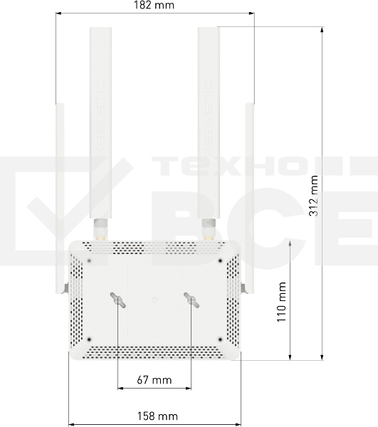 Интернет-центр Keenetic KN-4910 с модемом 4G, Mesh Wi-Fi 5 AC1200 и 4-портовым Smart-коммутатором