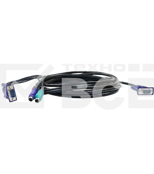 Кабель  D-Link  DKVM-CB/B1A Кабель KVM длиной 1,8 м с разъемами VGA и PS/2