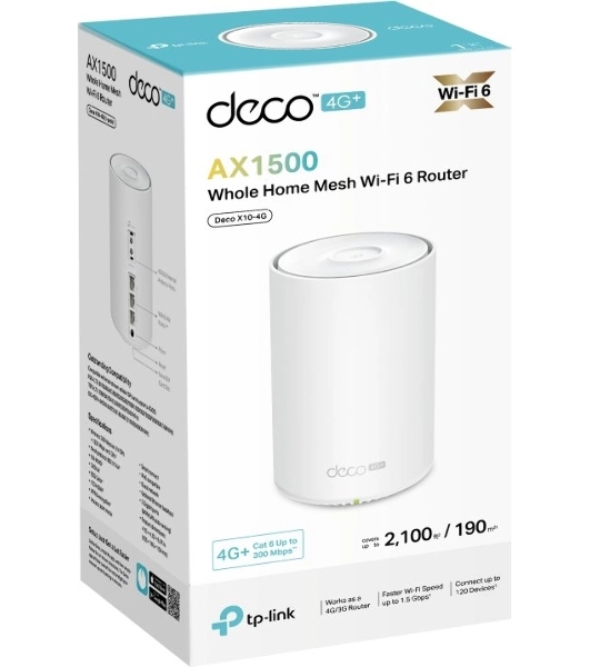 Mesh-модуль TP-Link Deco X10-4G(1-pack) AX1500 с поддержкой 4G+