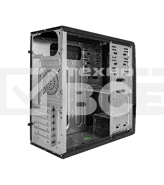 Компьютерный корпус Miditower Exegate CP-604 Black, ATX, <без БП>, 2*USB, Audio