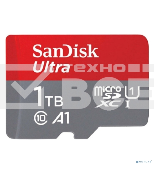 Флеш карта microSD 1Tb SanDisk microSDXC Class 10 Ultra (SD адаптер) UHS-I A1 140Mb/s