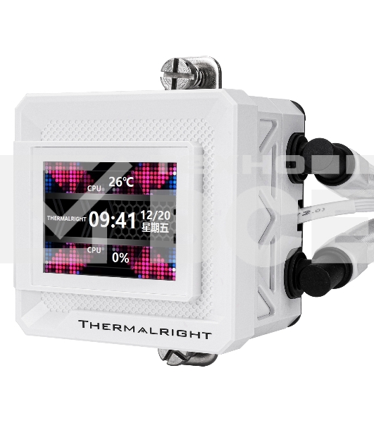 Водяное охлаждение для процессора Thermalright Frozen Warframe SE 240 ARGB White (240mm, LED temp., Black, ARGB/ Fans: 2x120mm, 70.84CFM, 29.8dBA, 2000RPM/ Pump height 59mm, Rad thickness 27mm/ S: 1851, 1700, 1200, 115X, AM5, AM4)