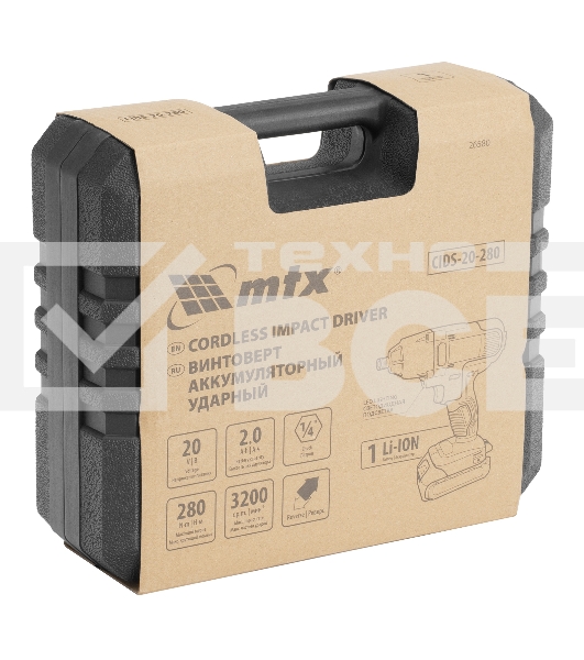 Винтоверт ударный аккумуляторный CIDS-20-280, Li-Ion, 20 В MTX