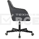 Кресло офисное Бюрократ CH-380M черный, эко.кожа, крестов. металл, фото9