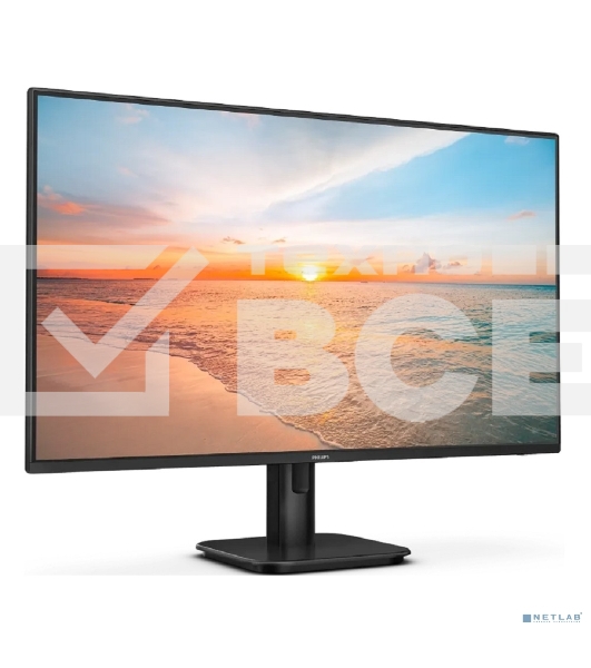 Монитор 27' Philips 27E1N1100D IPS 1920x1080, 100 Гц, 4 мс, 16:9, 250 кд/м², HDMI 1.4, VGA, DVI, 3.5 мм, Adaptive-Sync, черный