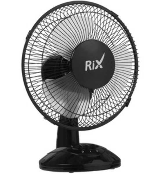 Вентилятор Rix RDF-2200W черный, настольный, 30 Вт, 2 скорости, 22 см