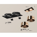 Комплект встраиваемого светильника Ambrella light XC6526025 SBK/PPG черный песок/золото розовое полированное MR16 GU5.3 (C6526, N6135), фото 1