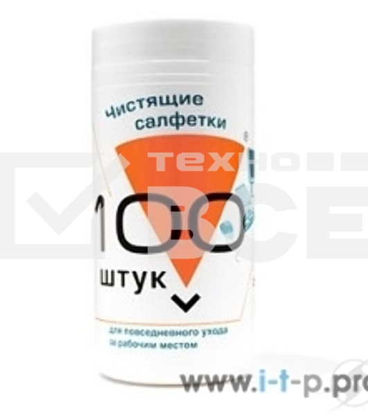 Чистящие средства Konoos KBU-100 Салфетки для комп. техники в банке, 100 шт.