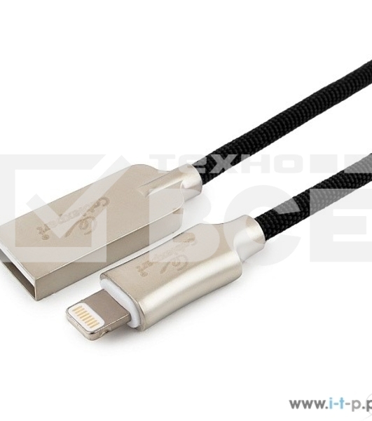 Кабель USB Cablexpert для Apple CC-P-APUSB02Bk-0.5M, MFI, AM/Lightning, серия Platinum, длина 0.5м, черный, блистер