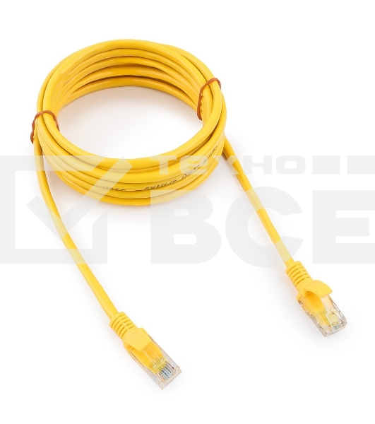 Патч-корд UTP Cablexpert кат.5e, 3м, литой, многожильный (желтый)