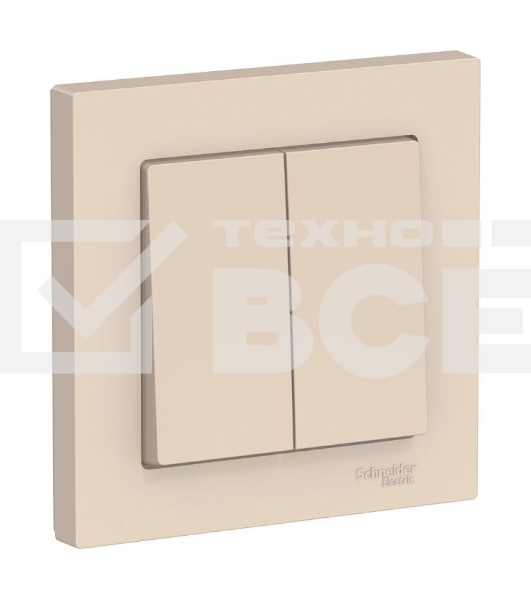 Выключатель 2-кл. ATLAS DESIGN (сх.5) 10АХ в сборе беж. SchE ATN000252