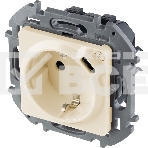 Розетка 2К+З немецкий стандарт 16А 250В с зарядным устройством USB C 1.5А 5В слоновая кость, фото3