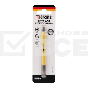 Бита для шуруповерта KRANZ PH2х110 мм