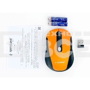 Мышь беспроводная Gembird MUSW-420-3 оранжевый, 1600 dpi, радиоканал, USB, кнопки - 4