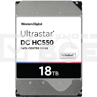 Жесткий диск Western Digital Original SATA-III 18Tb 0F38459 WUH721818ALE6L4 Ultrastar DC HC550 (7200rpm) 512Mb 3.5