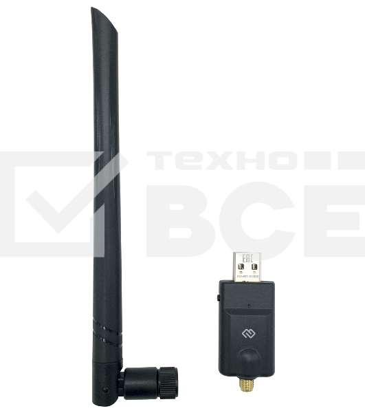 Сетевой адаптер WiFi + Bluetooth Digma DWA-BT5-AC1300E AC1300 USB 3.0 (ант.внеш.съем) 1ант. (упак.:1шт)