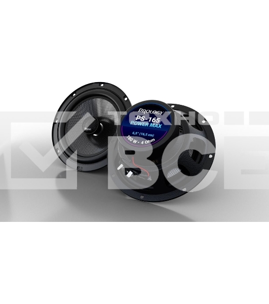 Колонки автомобильные Prology PS-165 180Вт 89дБ 4Ом 16см (6.5дюйм) (ком.:2кол.) коаксиальные двухполосные