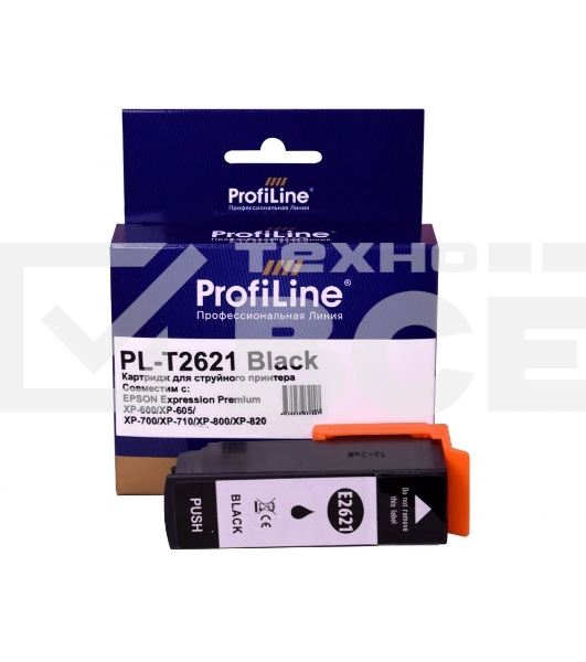Струйный картридж PL-T1631 для принтеров EPSON WorkForce 2010/2510/2520/2530/2540/2630/2650/2660 с чернилами Black ProfiLine