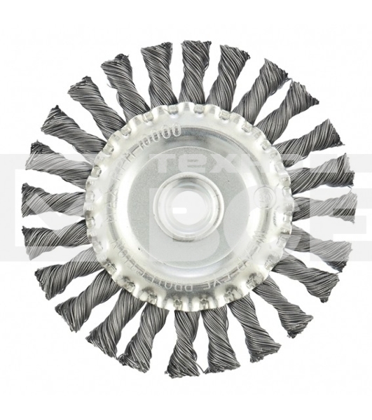 Щетка Matrix для УШМ, 125 мм, М14, Плоская, крученая проволока 0,5 мм